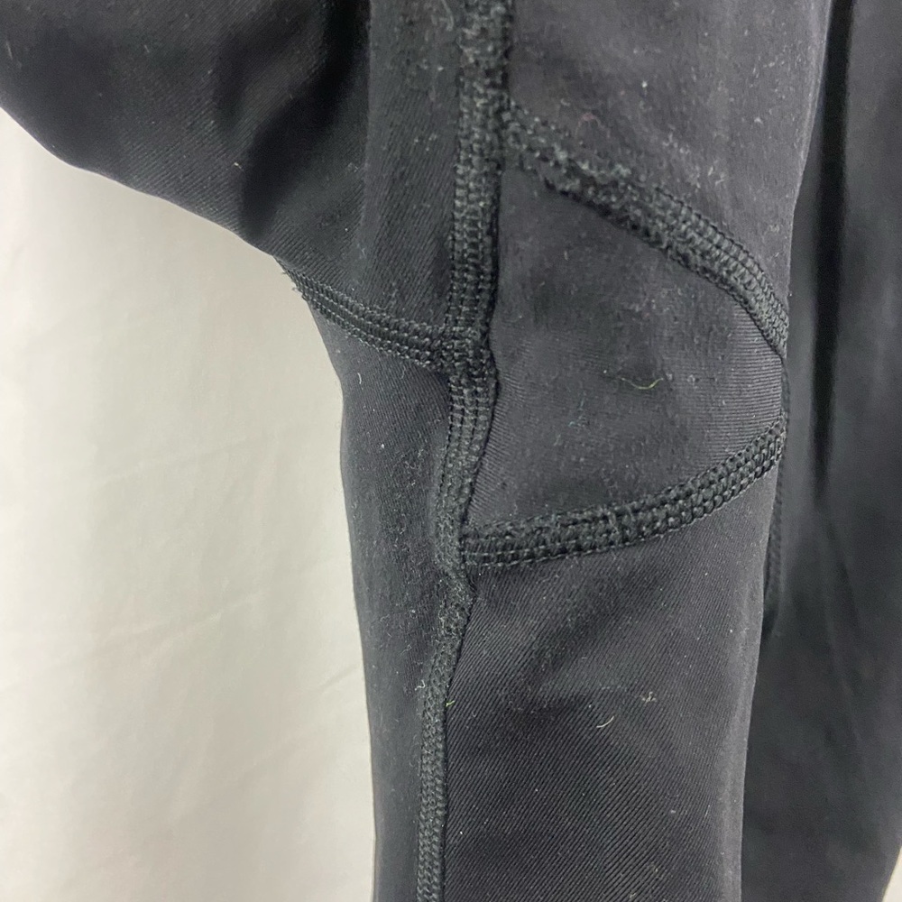 Lululemon Cropped Leggings Size 6 Black Green Yoga Gym Tights - Picture 8 of 8